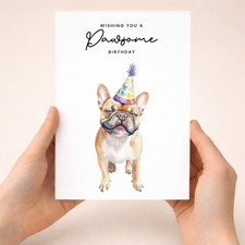 French bulldog birthday card - birthday,