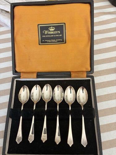 Hallmarked silver teaspoon set - hallmarked,