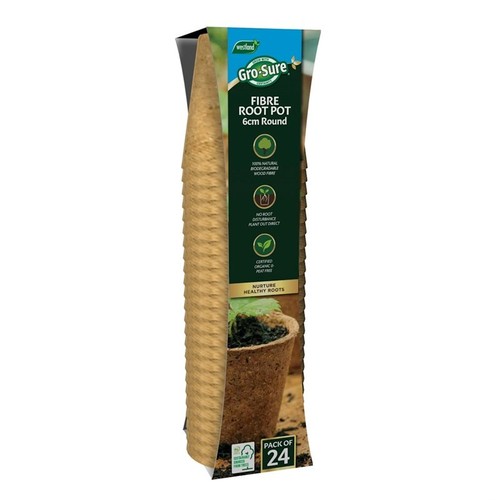 Gro sure round fibre pots - round,