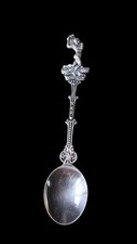 Fontein Brabo Antwerpen Antwerp Belgium Souvenir Spoon - Hall Marked