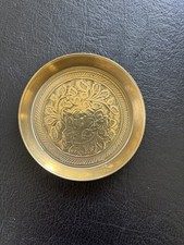 Antique brass ashtrays one - brass,