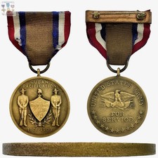 1906-1909 U.S. ARMY CUBAN PACIFICATION MEDAL WRAP BROOCH NORTHERN STAMPING CO.