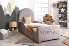 CHILDRENS SINGLE PLUSH VELVET UPHOLSTERED BED FRAME - EX SHOWROOM