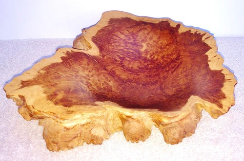 Burr wood hand - hand, turned