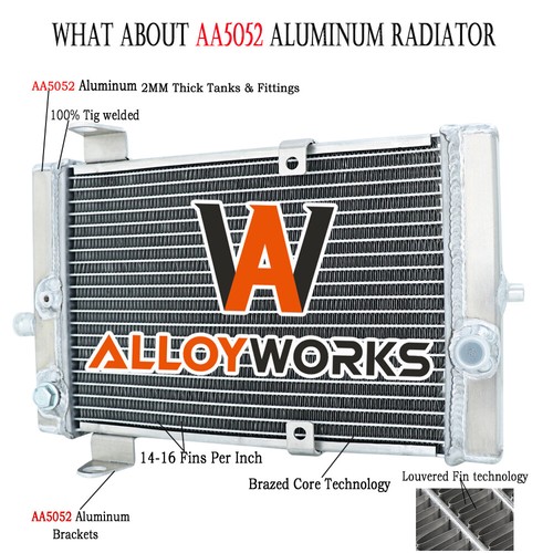 Upgraded aluminum radiator - upgraded, for