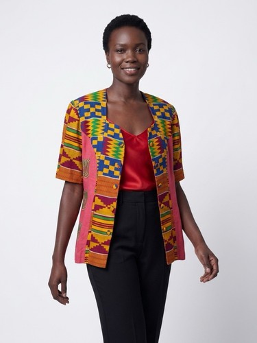 Kente woven fabric - women's, top