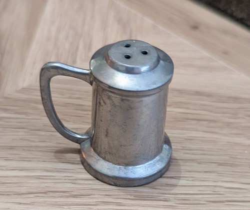 Vintage pewter salt - pewter, pepper