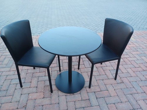 Habitat black round dining - round,
