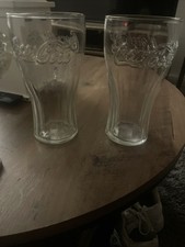 2x Coca-Cola Clear Glass 22oz