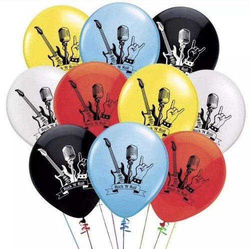 Rock roll x10 balloons - n,