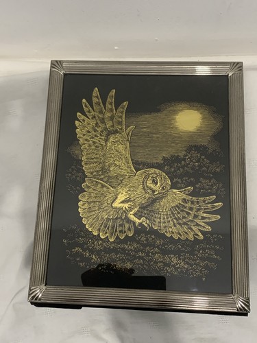 Vintage framed etched gold - vintage,