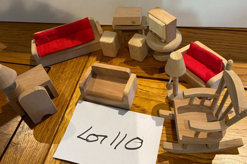 Group wooden toy - group, dolls