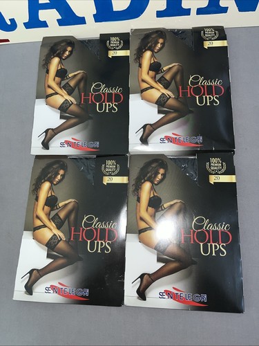 Ladies black classic hold ups - classic,