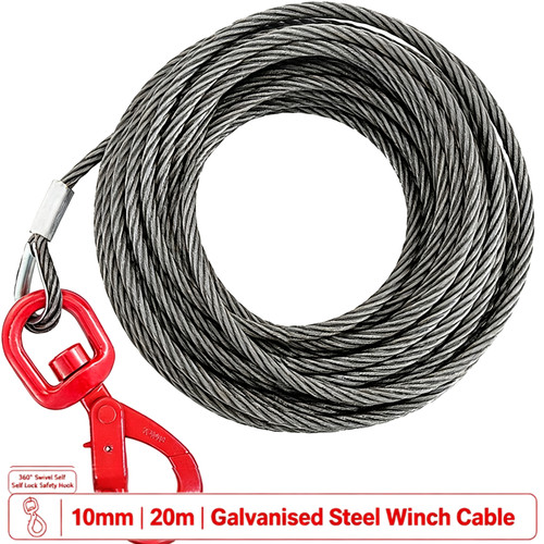 10mm 20m galvanised winch - 10mm,