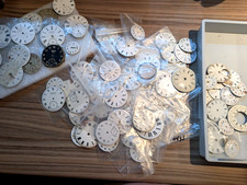 Large lot of vintage and antique pocket watch dials - Heuer Ingersoll Waltham