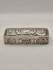 Silver Trinket Ring Dressing Table Box Nathan and Hayes Birmingham 1893  RARE