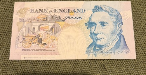 Old five pound note - old,