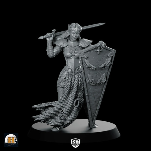 Dnd shina miniature - shina, sword