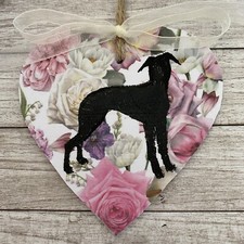 Lurcher Hanging Heart, Lurcher Decoration , Lurcher Gift Dog Gift Hound Gifts