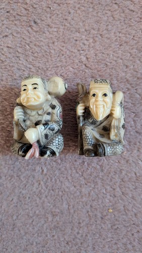 Two vintage japanese resin - japanese,