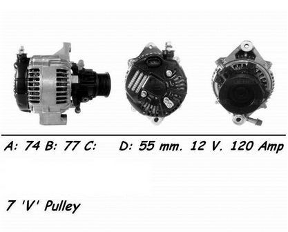 Wai alternator 120amp - alternator, land