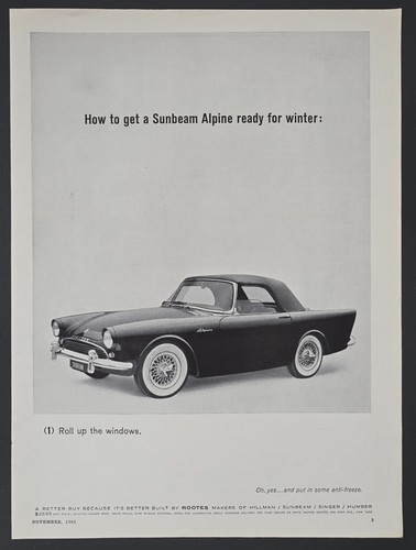 1961 print sunbeam - 1961, ad