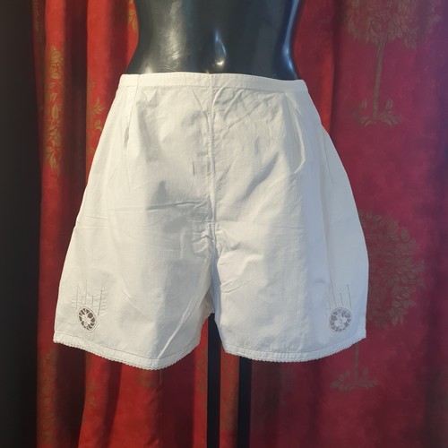 Antique french cotton bloomers - antique,