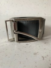 NIKE Grey/Black Leather Lined Reversible Belt Size M (ref 3)