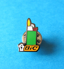 Vintage BIC Cigarette Lighter Pin Badge. Good Condition.