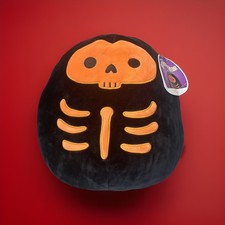 Squishmallow Halloween Orange Skeleton 12”