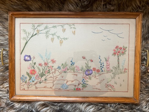 Antique floral embroidery - floral,