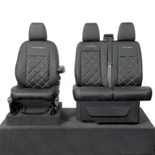 FORD TRANSIT VAN MK9 (2019 ONWARDS) EMBROIDERED LEATHERETTE FRONT SEAT COVER 883