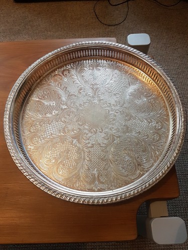 Round silver plated - 15",