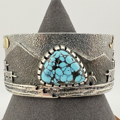 Navajo sterling silver - silver, gold
