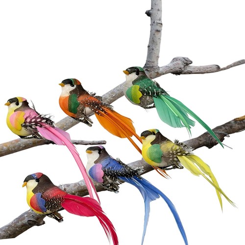Artificial bird ornaments - 6x,