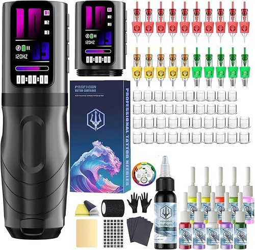Poseidon tattoo gun kit - gun,