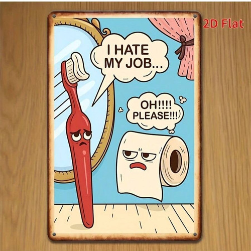 Vintage funny bathroom sign - vintage,
