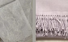 John Lewis Single Bed Duvet Set, Small Cushion Cover Lilac Damask and Sml Throw