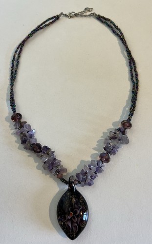 Purple floral detail glass - floral,