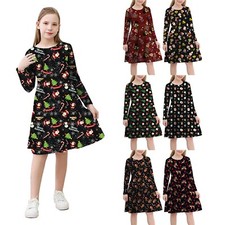 Teenagers Dress, Christmas Holiday Outfit with Festive Patterns & Style