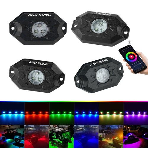 Led rgb rock light kits - 4x,