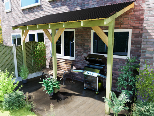 Wooden lean gazebo - lean,