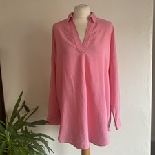 Mint Velvet Oversized Loose Pink Shirt Blouse Size M 12, Generous Fit