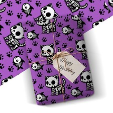 Cute Cat Skulls Gift Wrap -