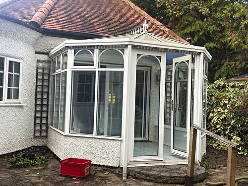 White aluminium conservatory - aluminium,