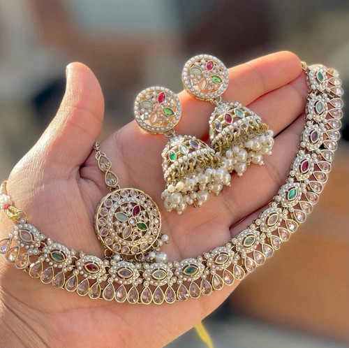 Multi gold jhumka - multi, &