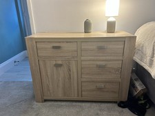 Next Home Solid Oak Side Board with Drawer