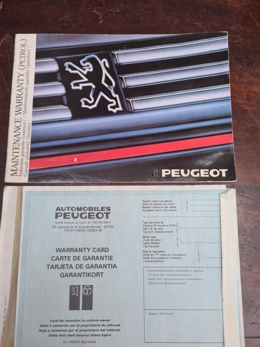 Peugeot service book - service,