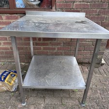 Catering Table Stainless Steel 80x80x86cm Commercial Dining Work Bench