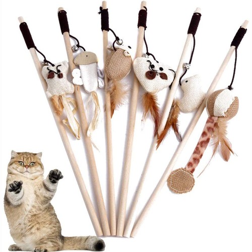 Wooden kitten cat toy mouse - kitten, on